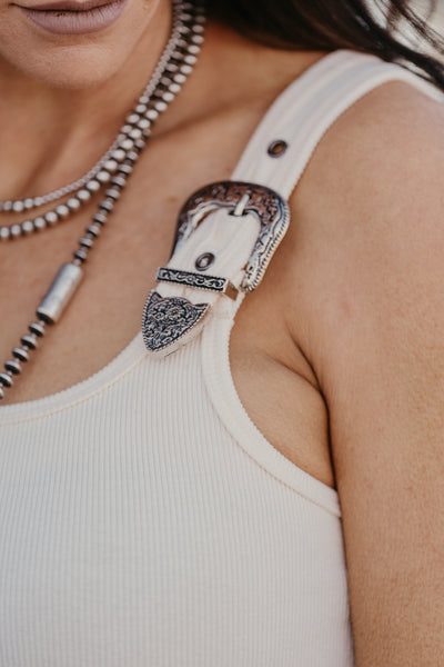 Buckle Babe Body Suit - Cream