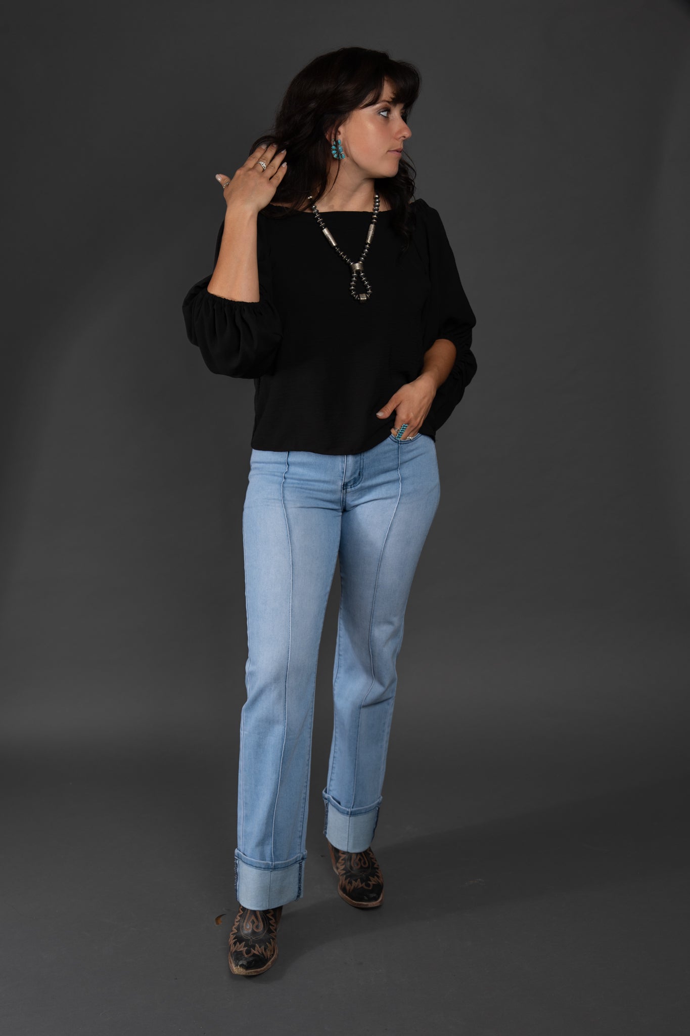 The Aldean Blouse - Black