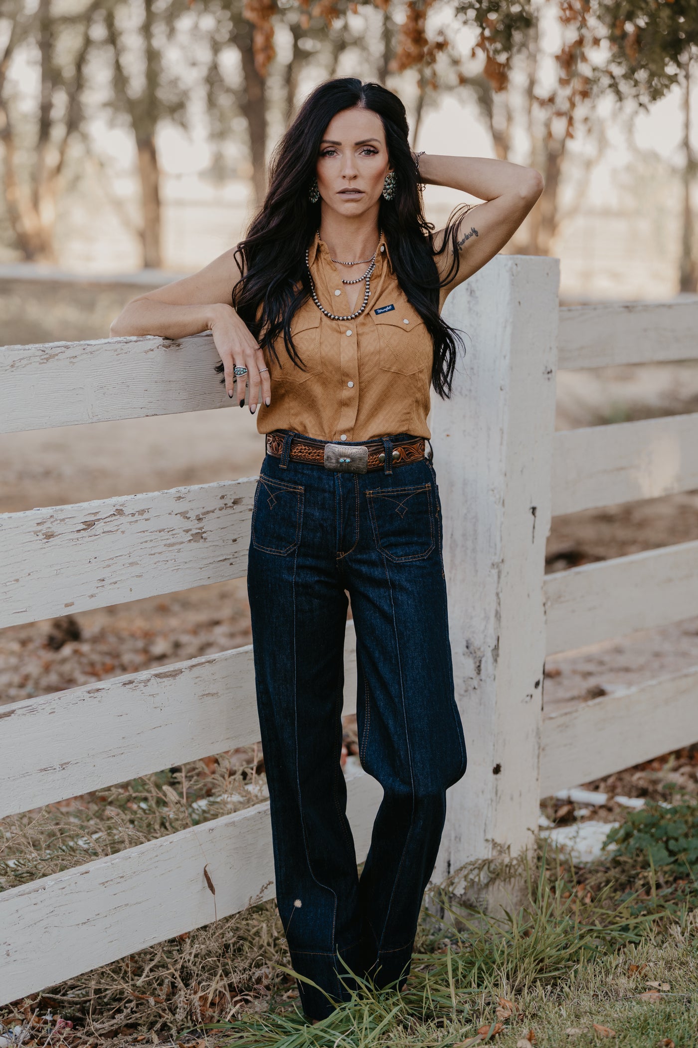 Dutton Pearl Snap Blouse - Toast