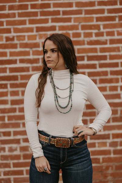 The Tess Long Sleeve Top - Ivory