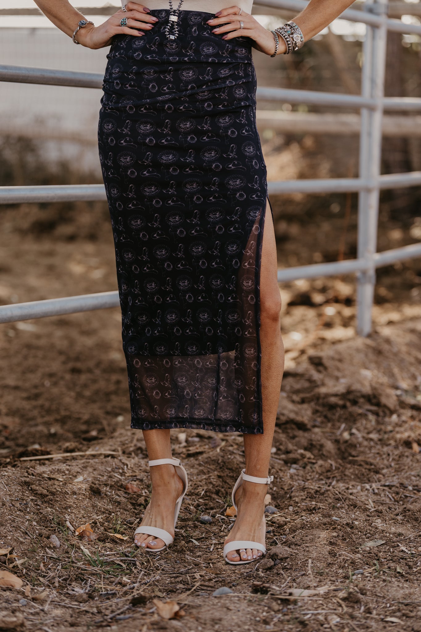 Pascoe Mesh Midi Skirt