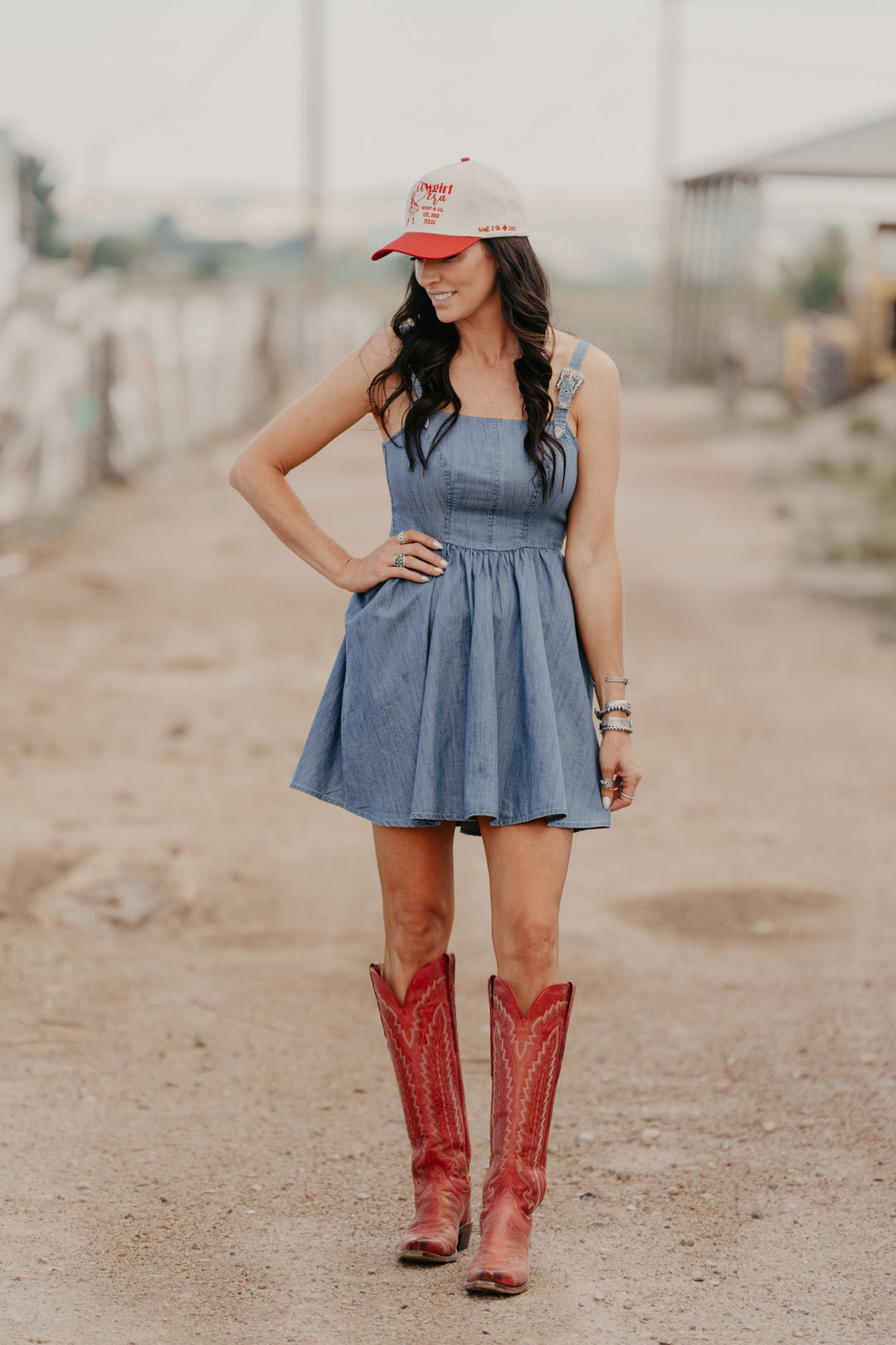 white christmas dresses Lady Black Tie - Midnight Rodeo Denim Midi Dress