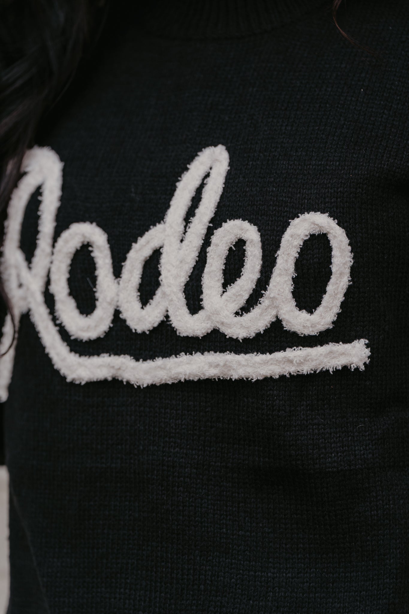 Varsity Rodeo Sweater - Black