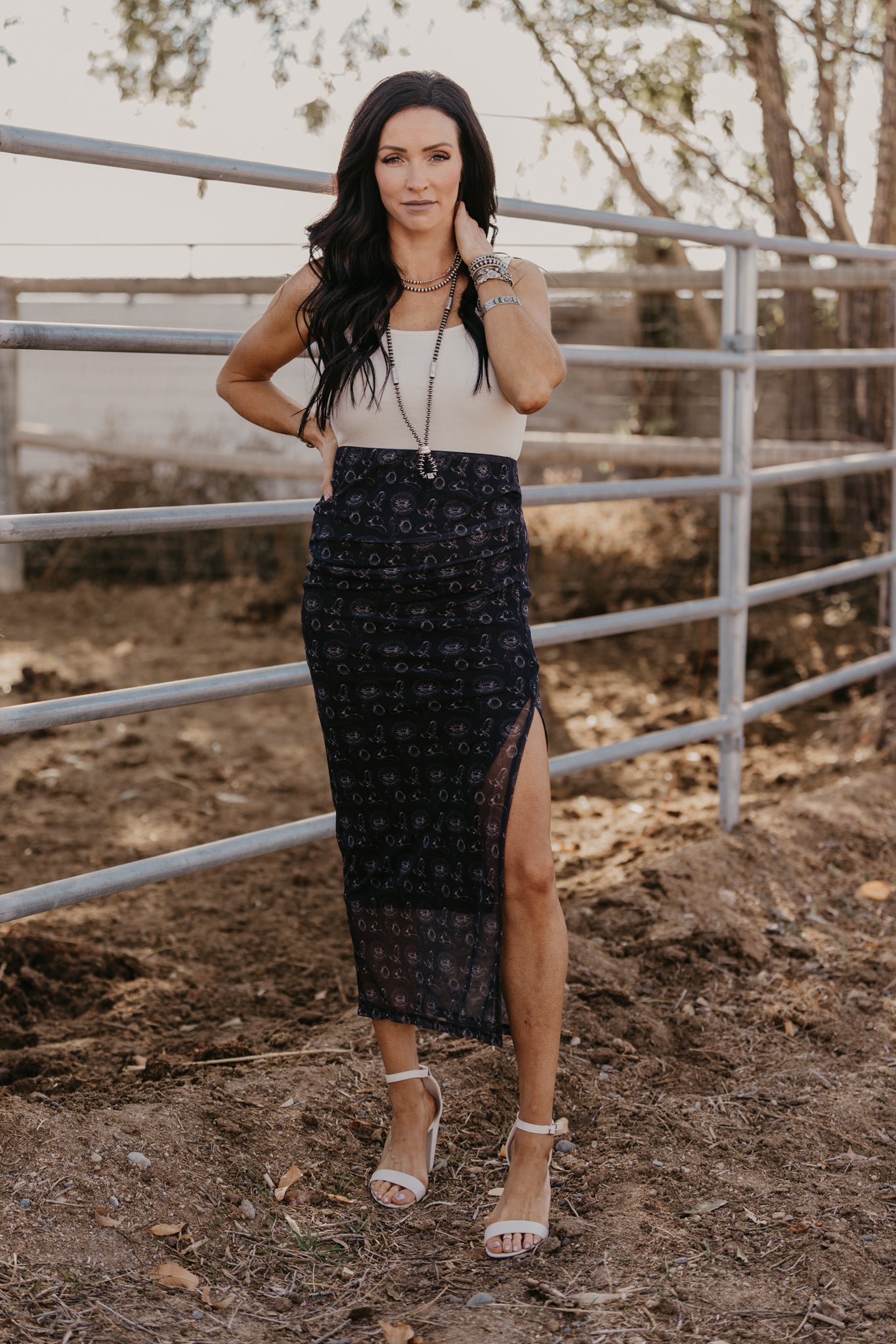 Pascoe Mesh Midi Skirt