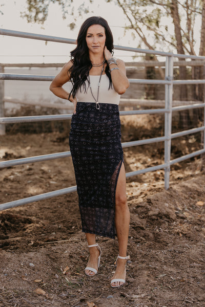 Pascoe Mesh Midi Skirt