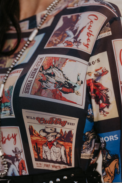 Little Red Rodeo Mesh Top