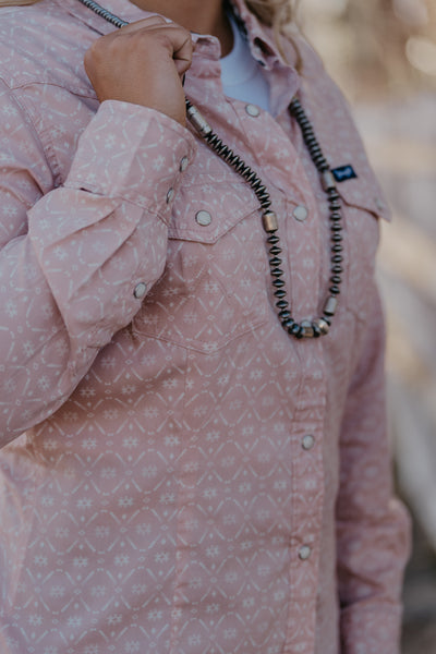 Claire Pearl Snap Top