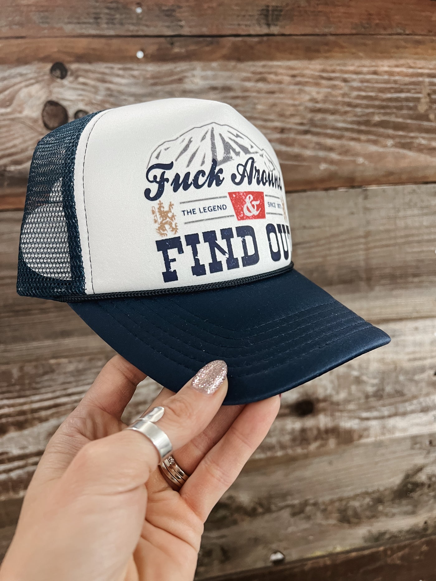 F Around & Find Out Trucker Hat - Blue