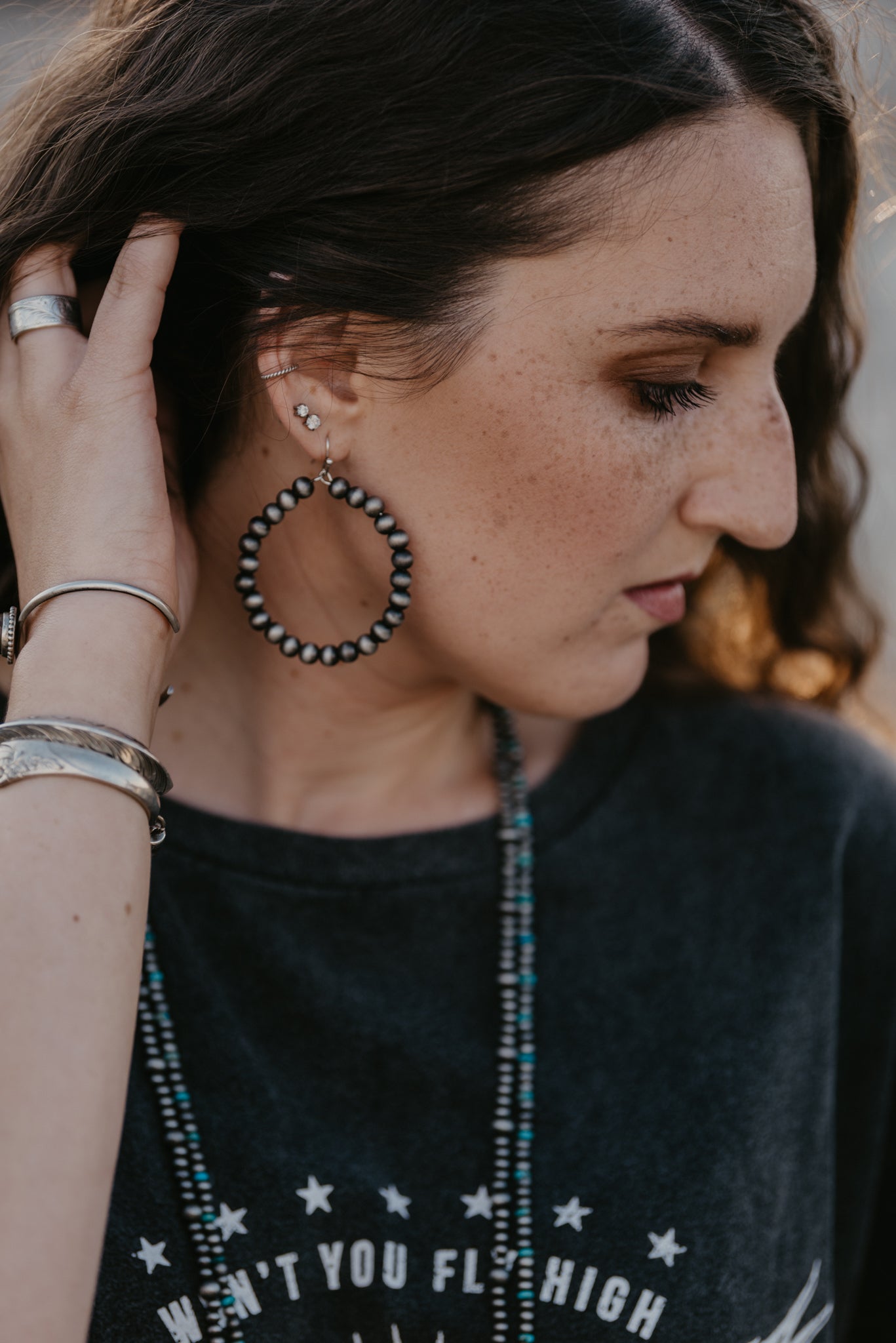 The Mini Mary Hoops - Silver