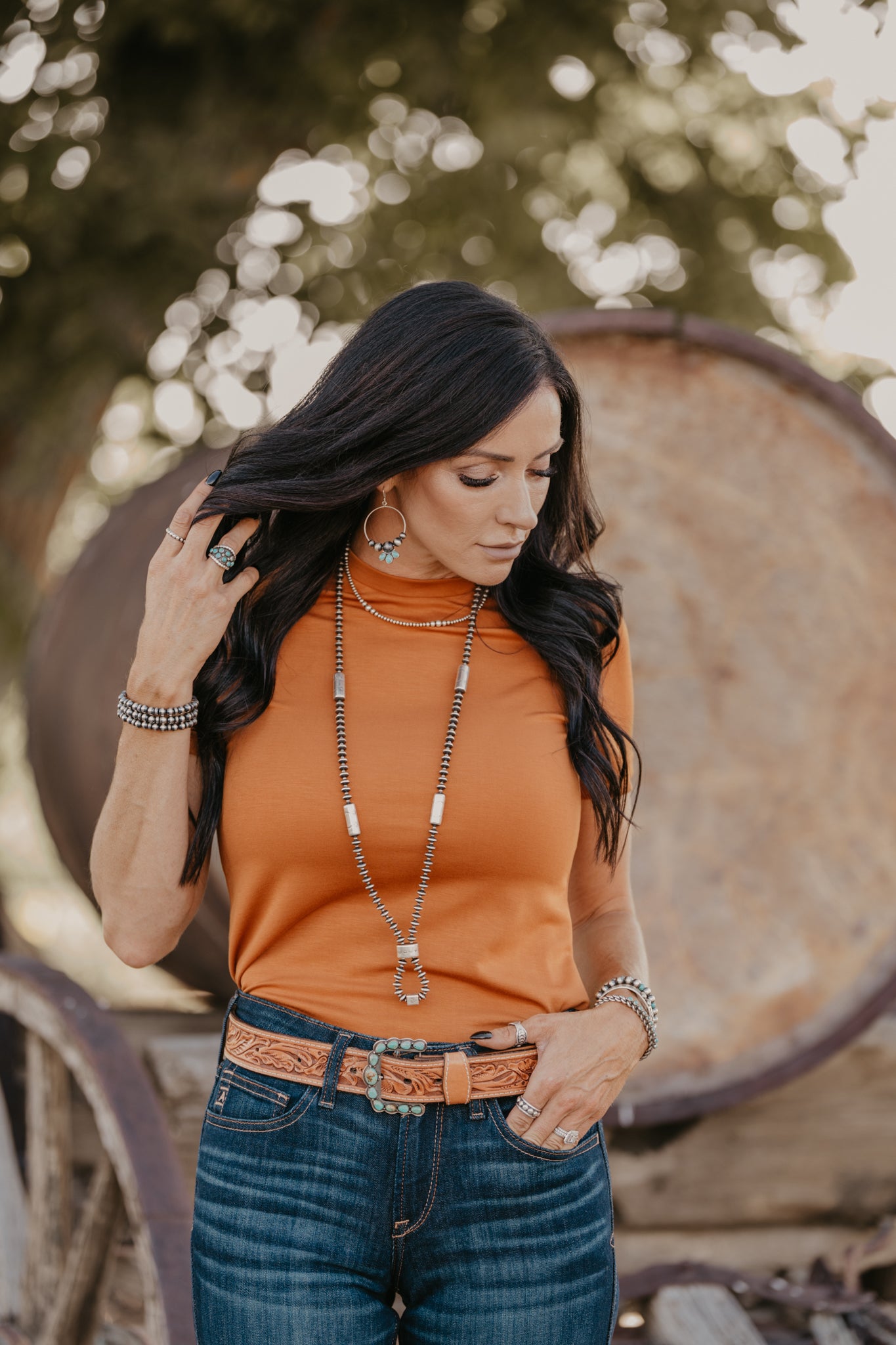 Cloud Basic Tee - Saddle