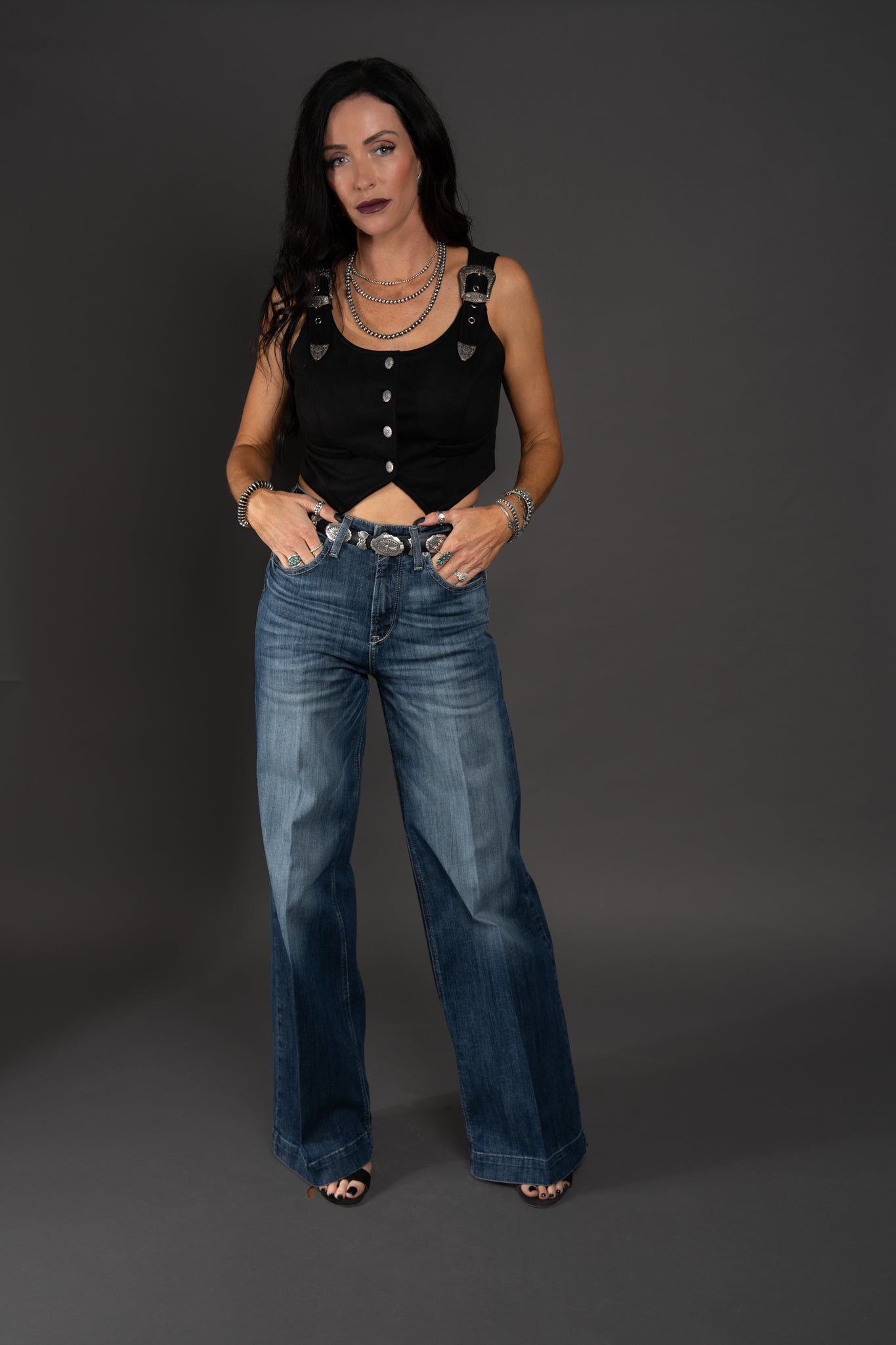 JoJo Buckle Top - Black