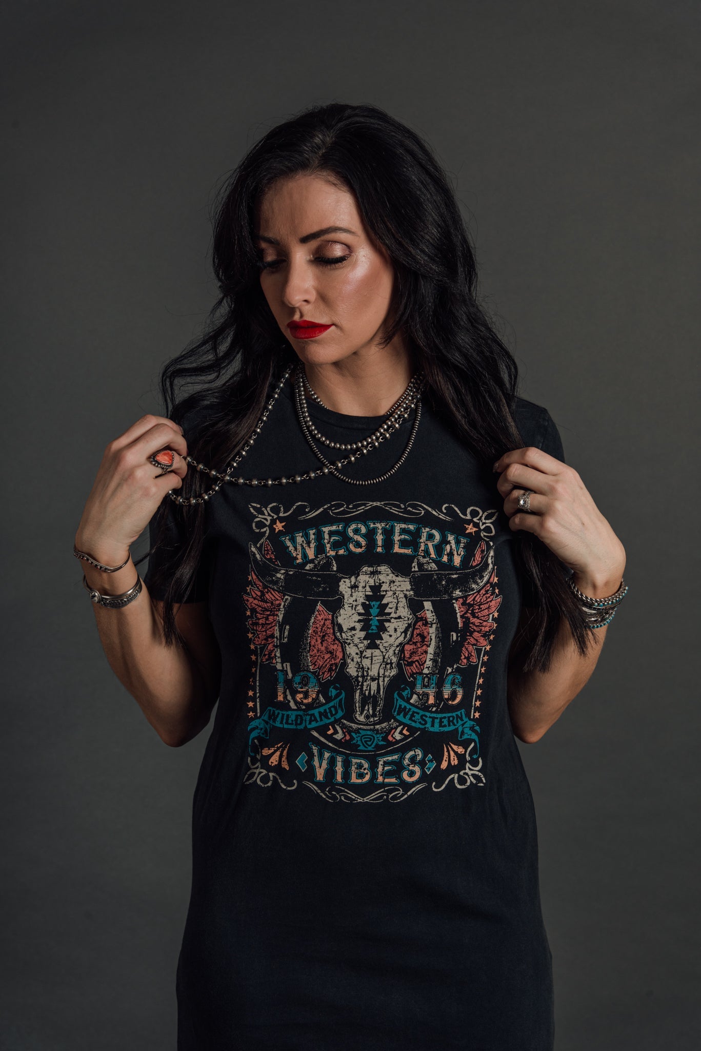 Western Vibes Maxi T-Shirt Dress