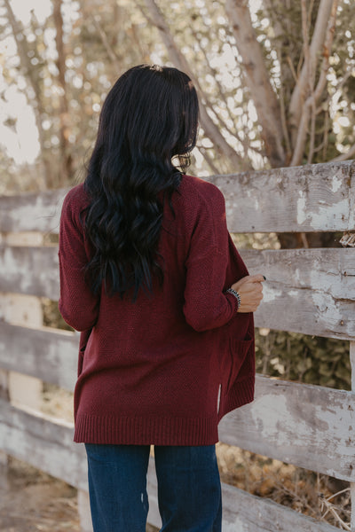 The Willows Cardigan - Burgundy