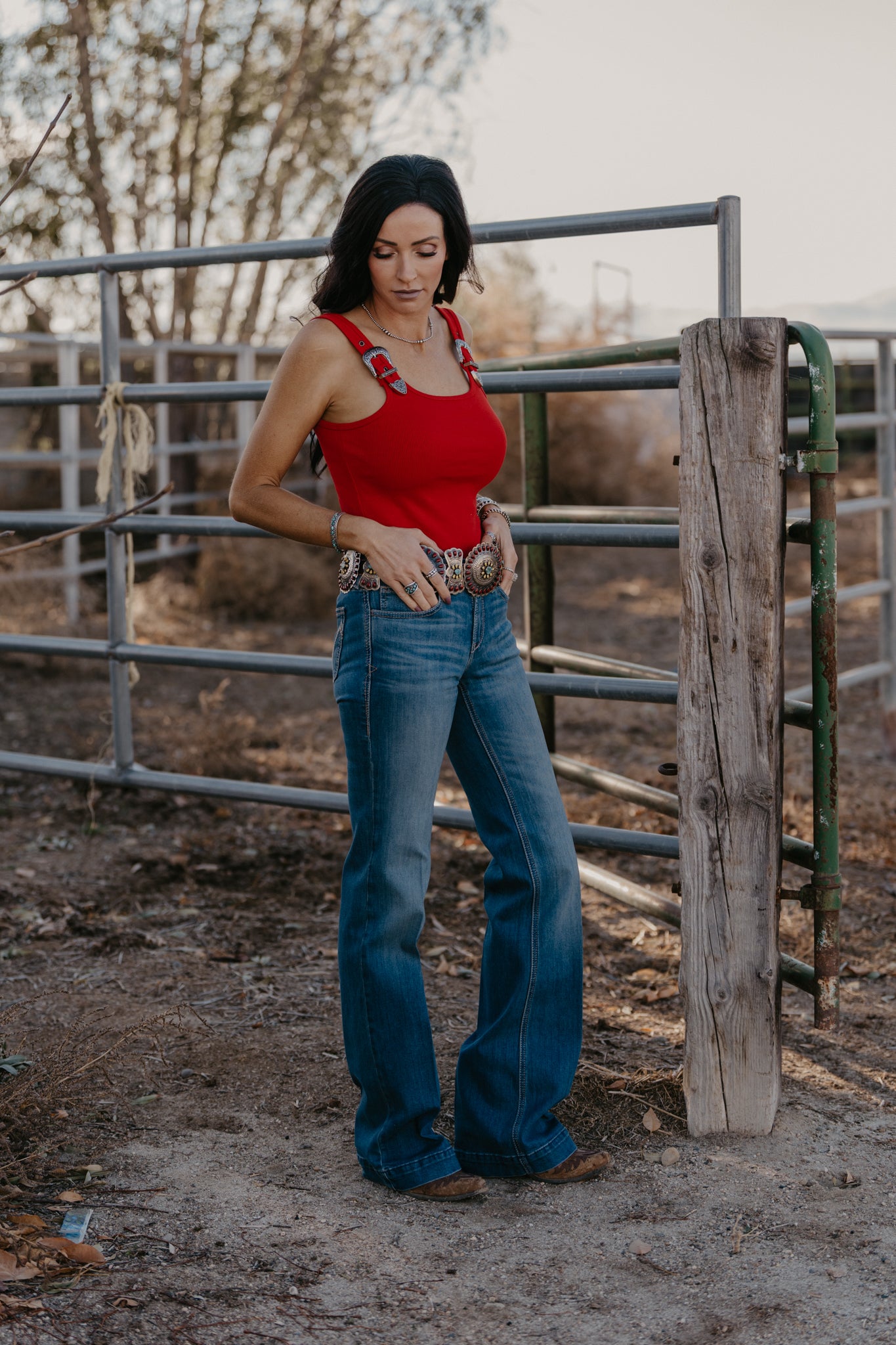 Buckle Babe Body Suit - Red