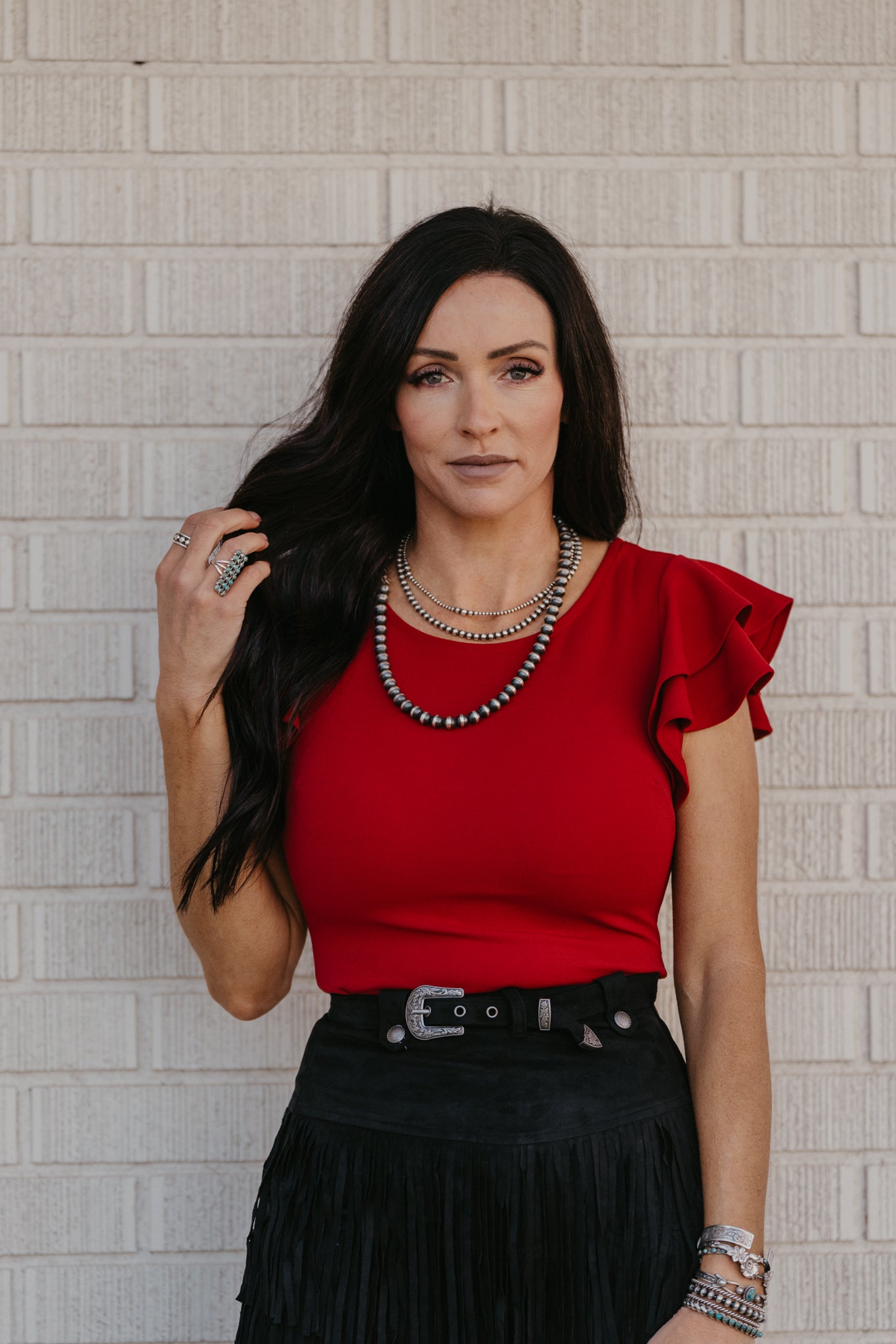 Ramblin' Fever Fringe Skirt - Black