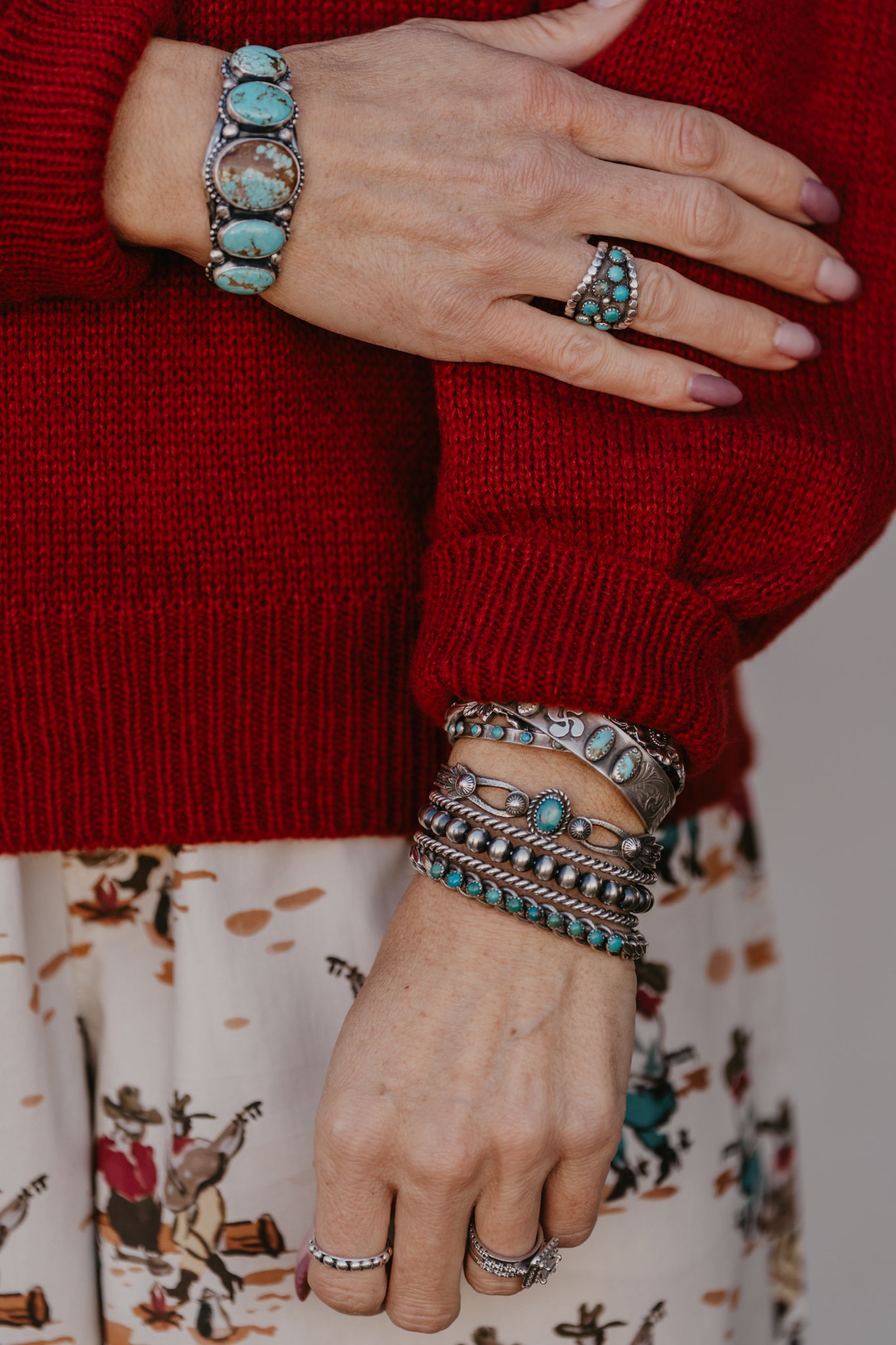 Varsity Rodeo Sweater - Red