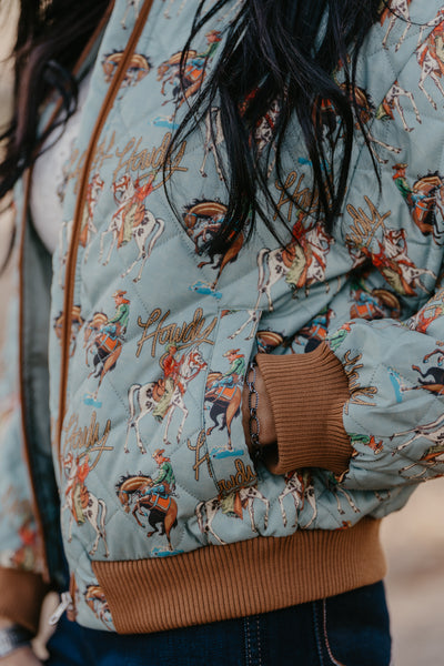 Howdy Cowboy Quilted Bomber Jacket