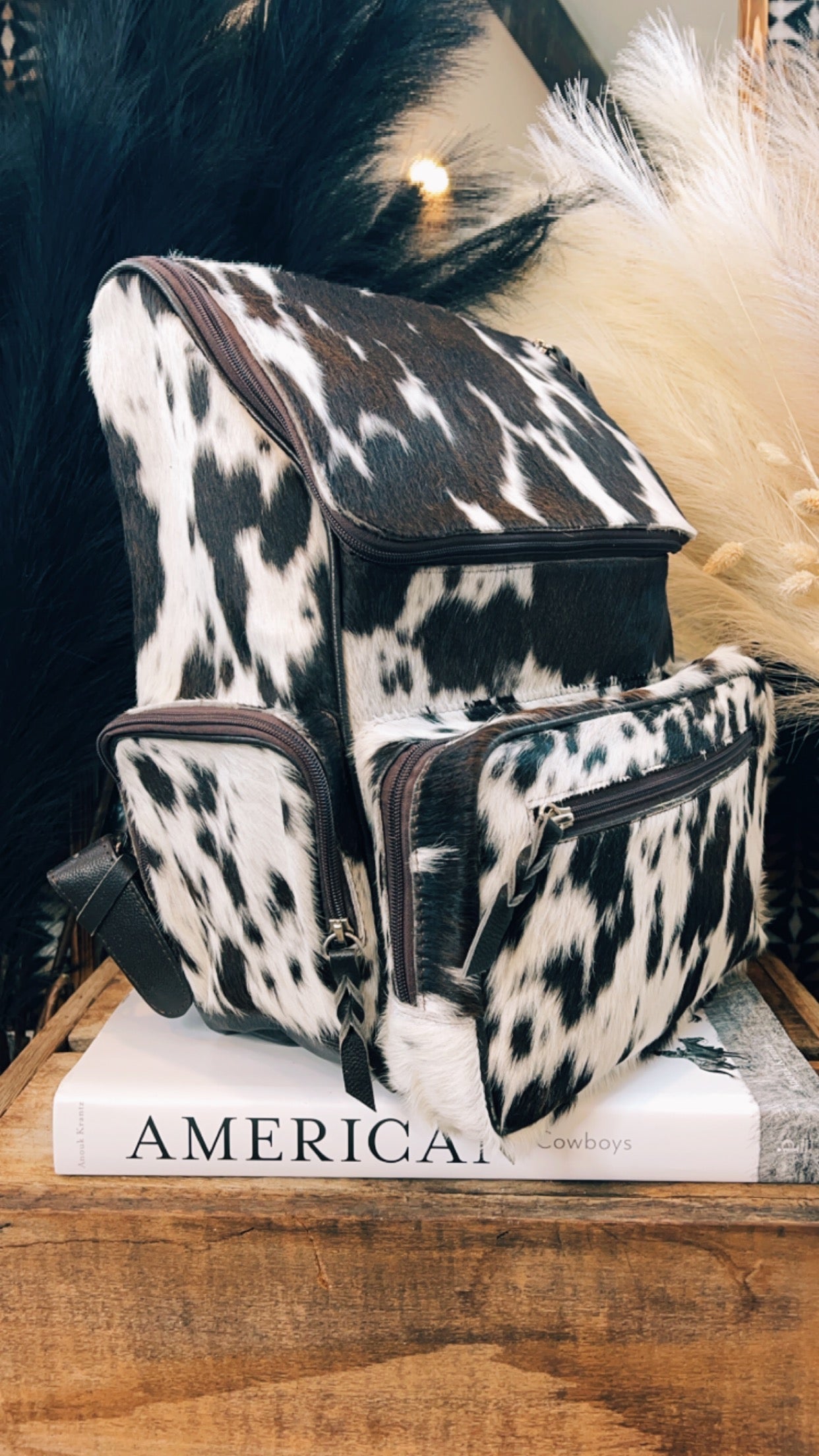 The Small Hazel Cowhide Backpack - 3