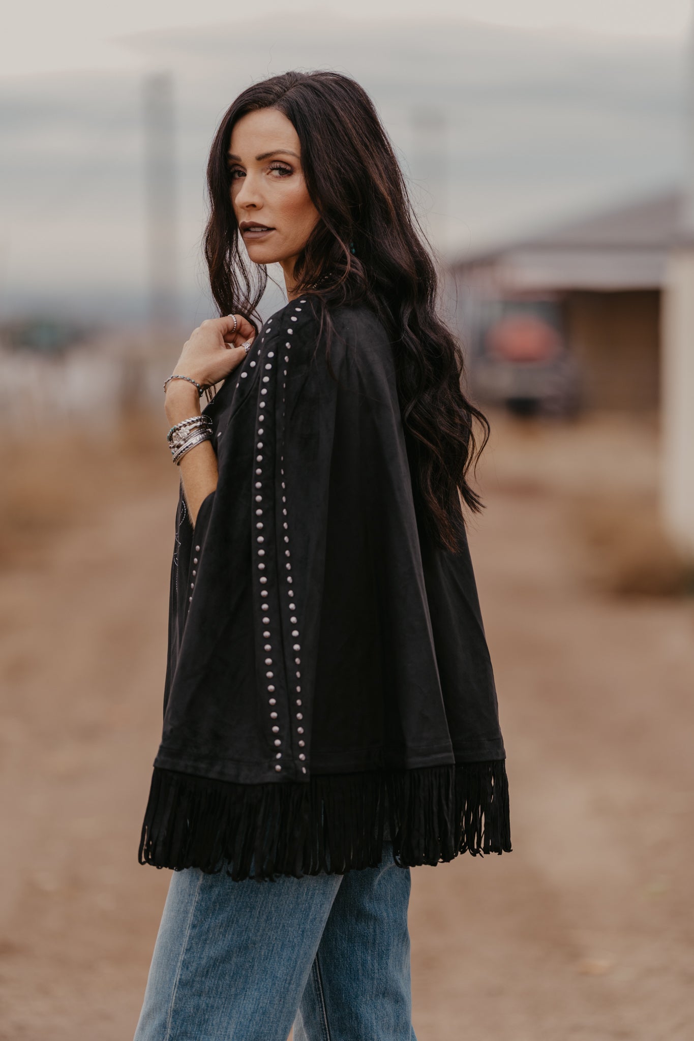 Cara Embroidered Cape