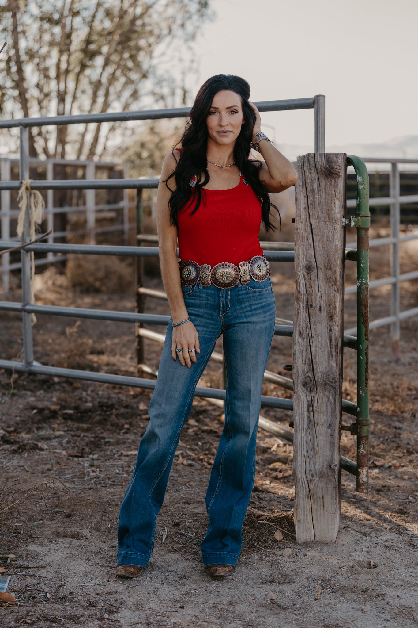 Buckle Babe Body Suit - Red
