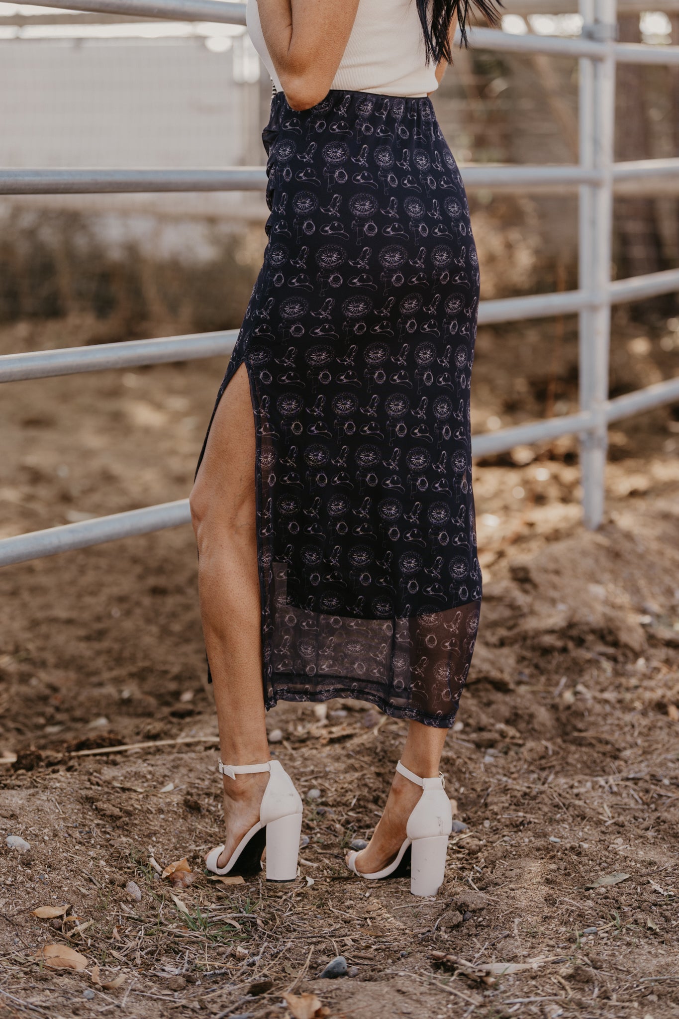 Pascoe Mesh Midi Skirt