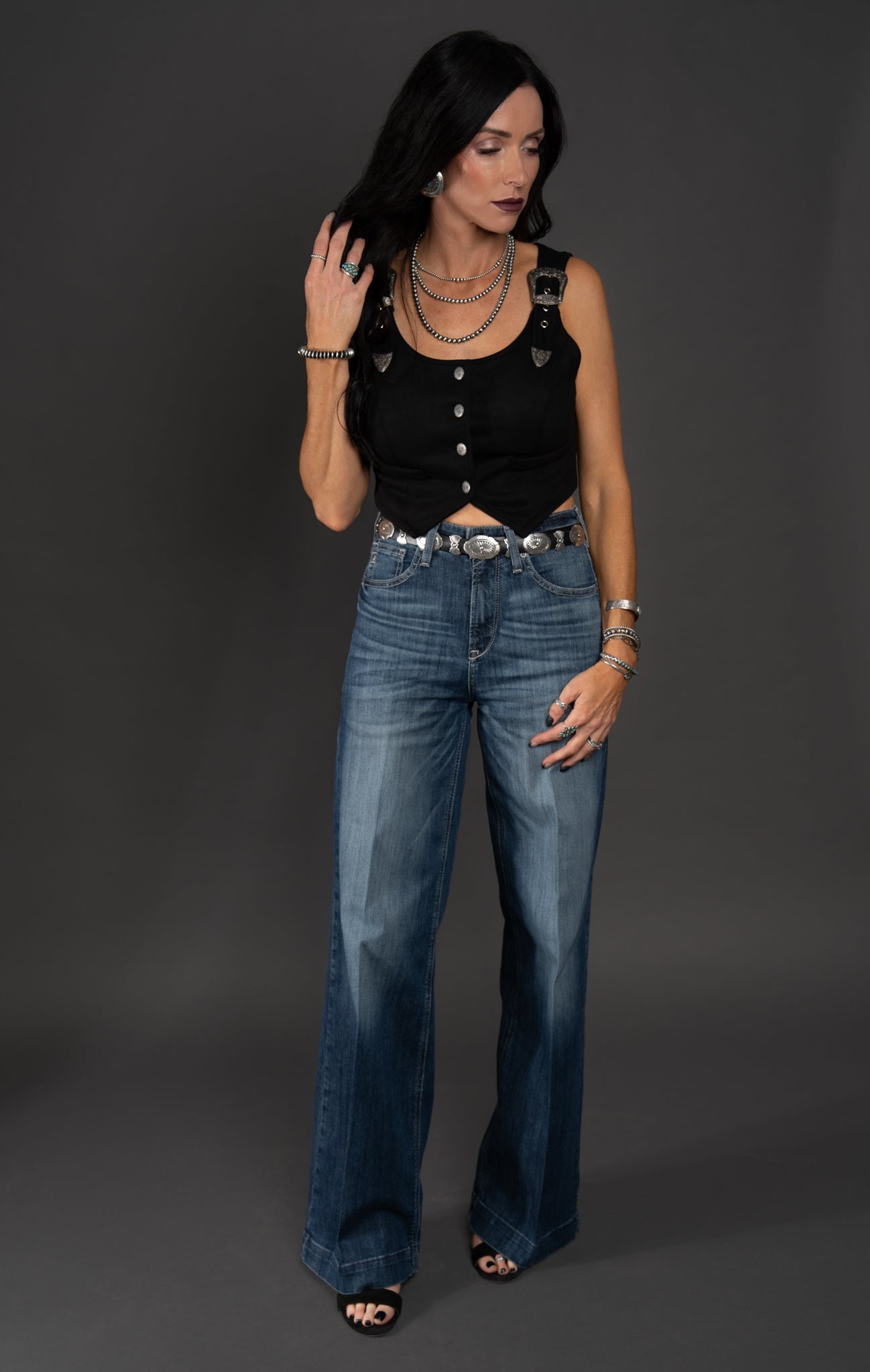 JoJo Buckle Top - Black