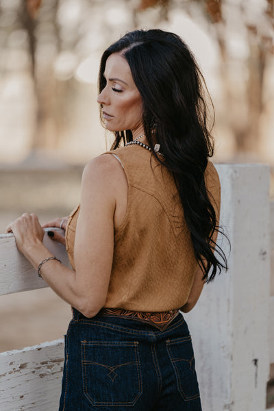 Dutton Pearl Snap Blouse - Toast