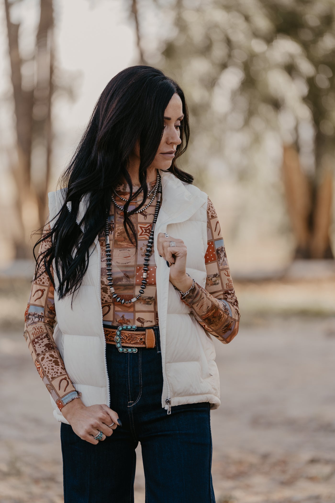 Denzel Puffer Vest by Ariat - Cream