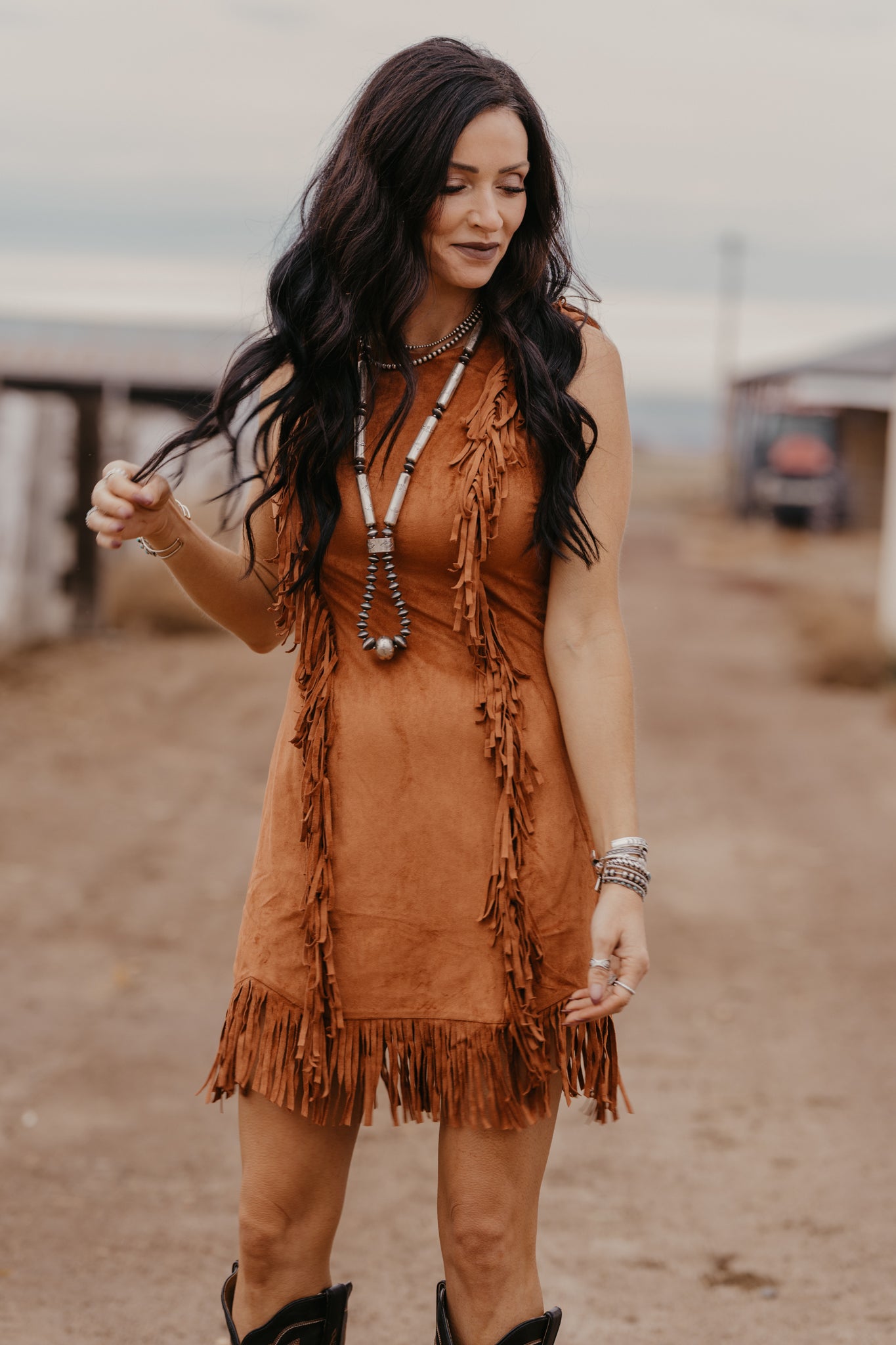 Payne Suede Fringe Dress