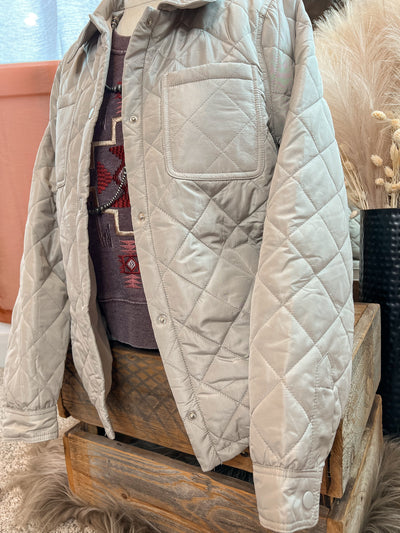 The Steele Quilted Jacket - Sand