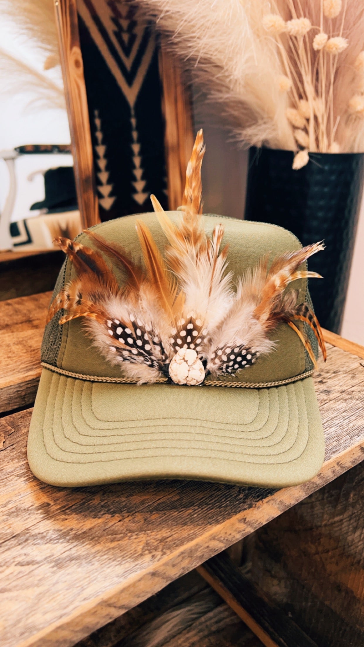 The Lainey Trucker Hat - Olive