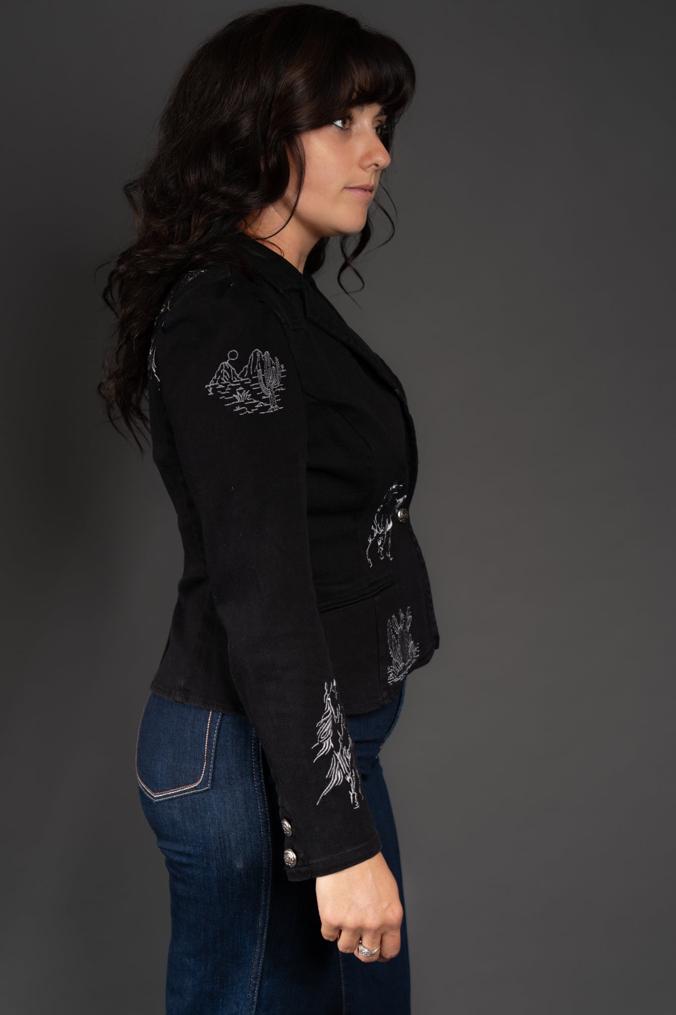 Mustang Sally Embroidered Denim Jacket