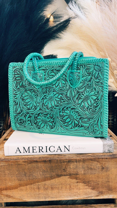 The Syracuse Tote - Turquoise