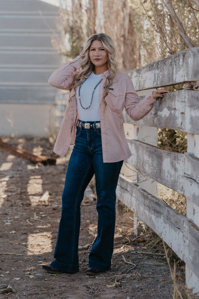 Claire Pearl Snap Top