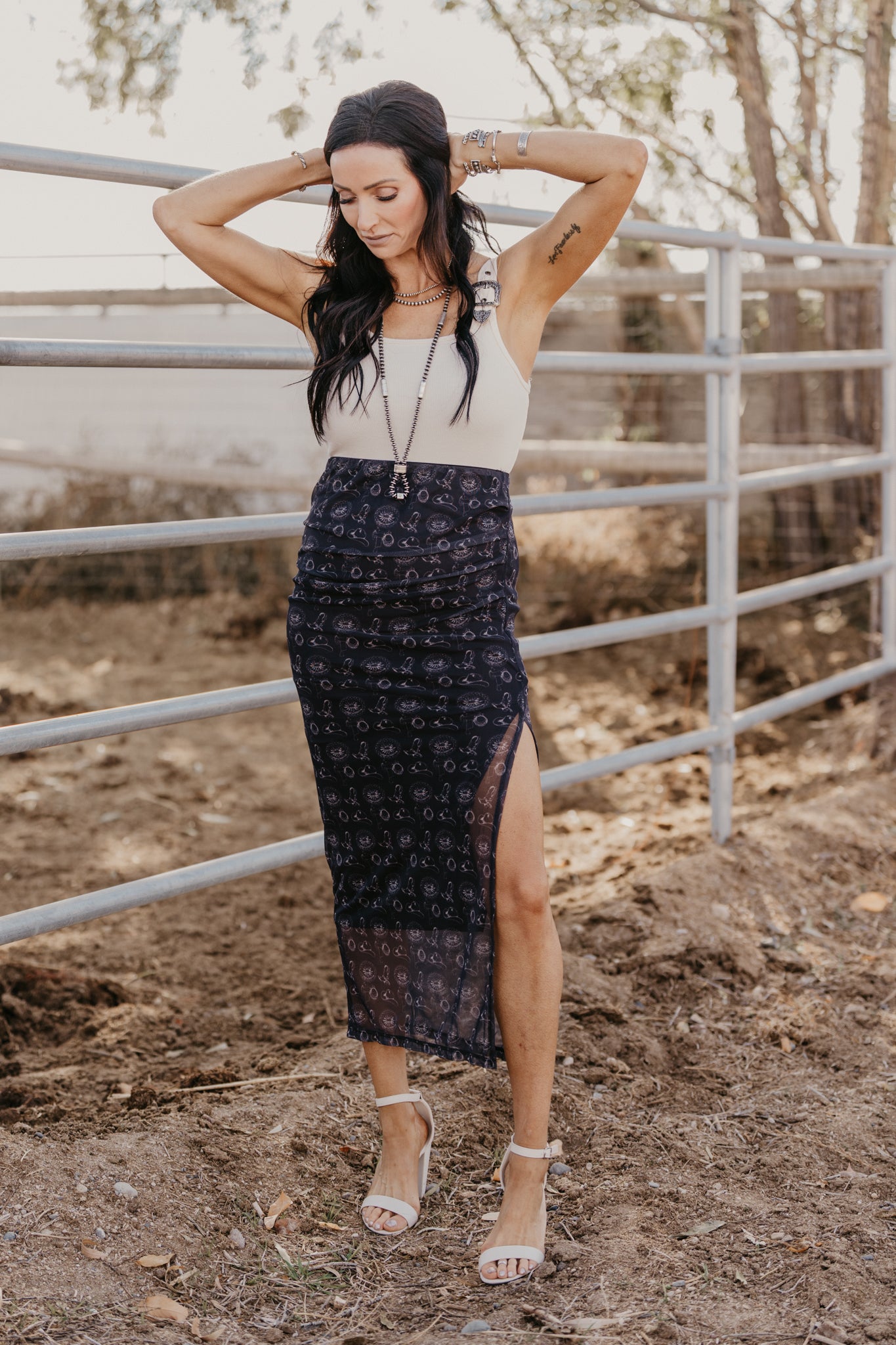 Pascoe Mesh Midi Skirt