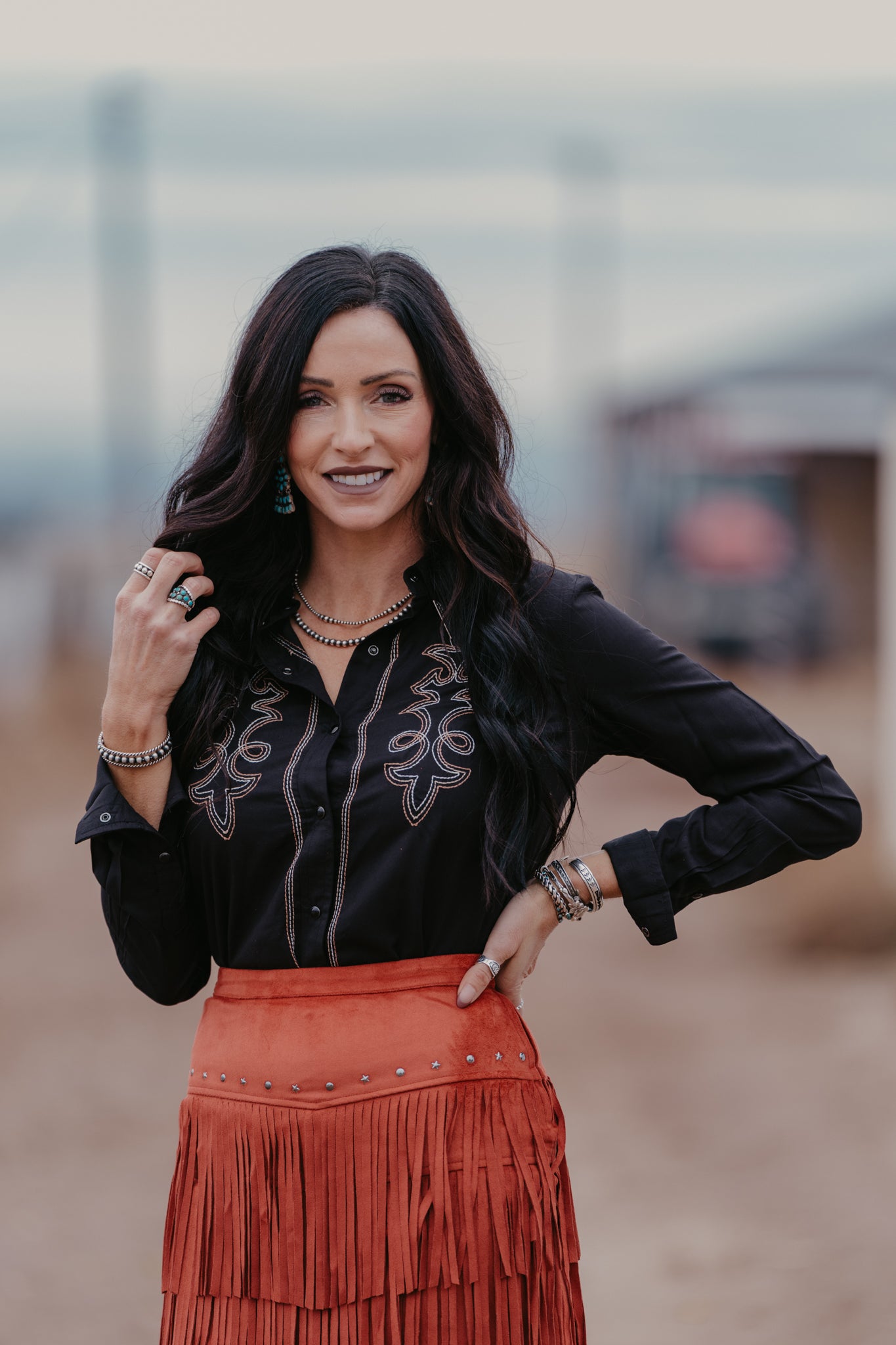 Beaumont Pearl Snap Top