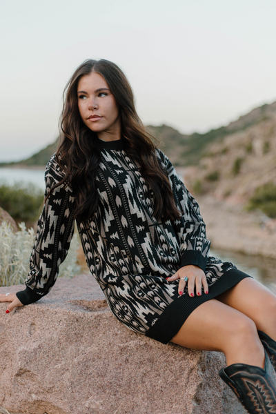 Montana Aztec Sweater Dress