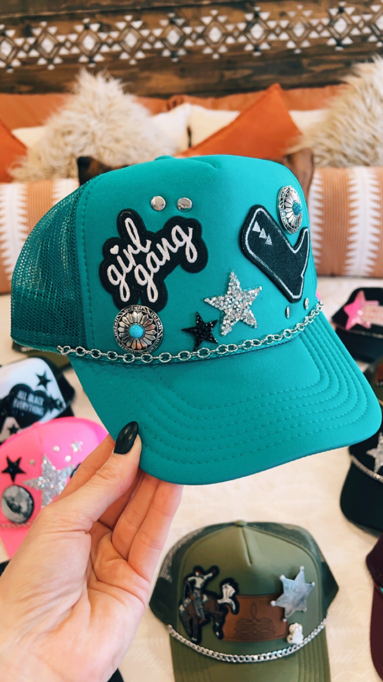 Girl Gang Trucker Hat - Jade