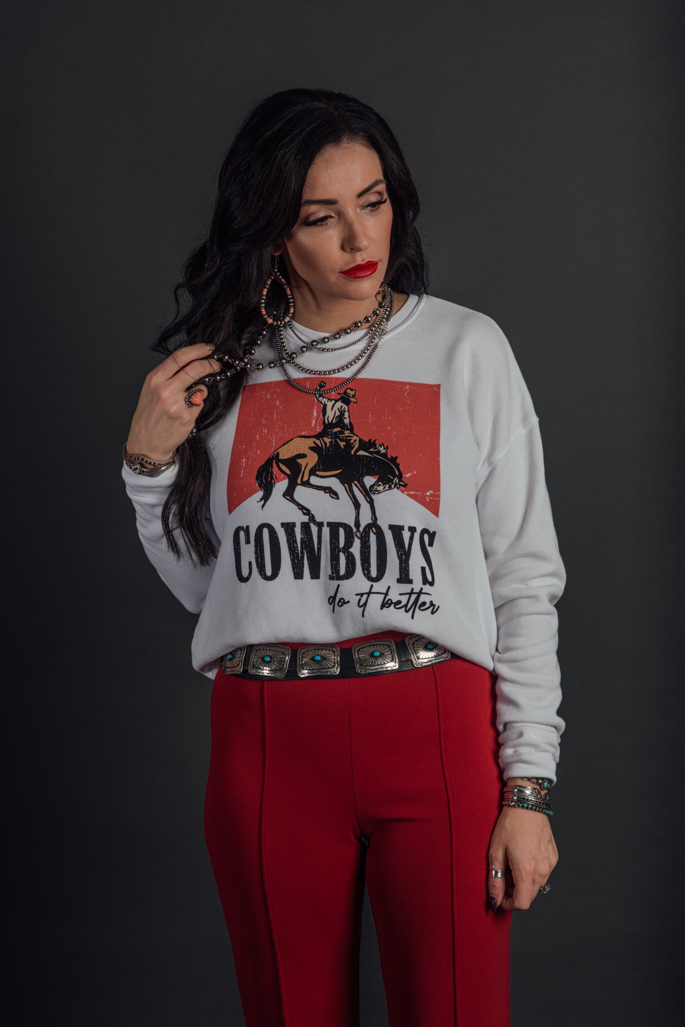 Cowboys Do It Better Sweatshirt - White