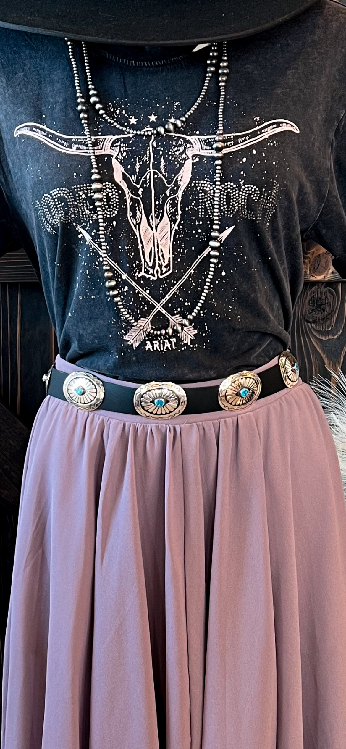 The JoAnn Silver & Turquoise Belt - Round