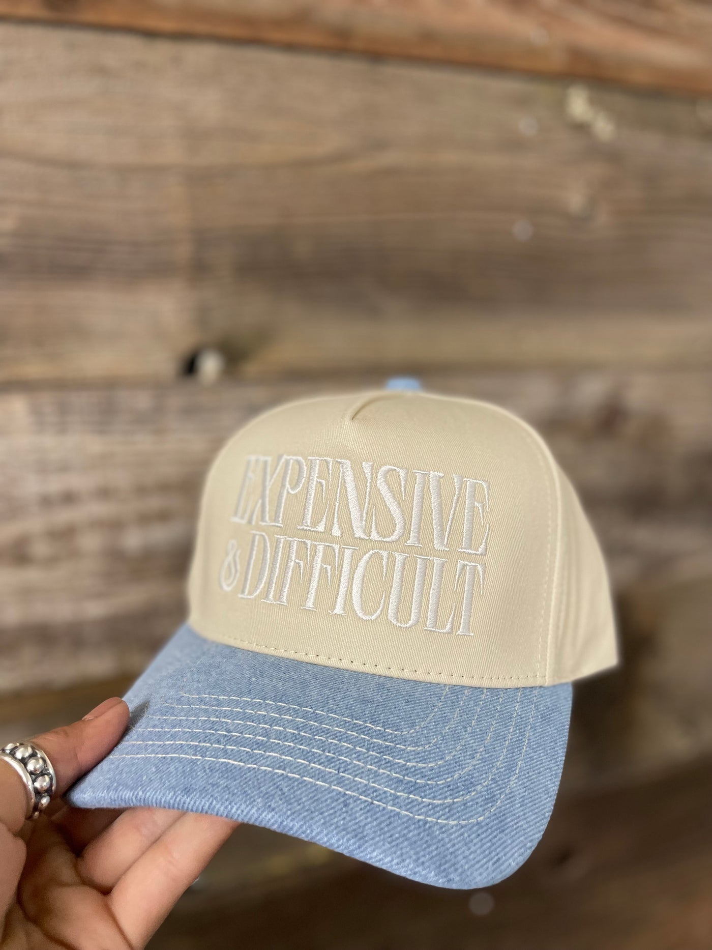 Expensive & Difficult Ball Cap - Light Denim