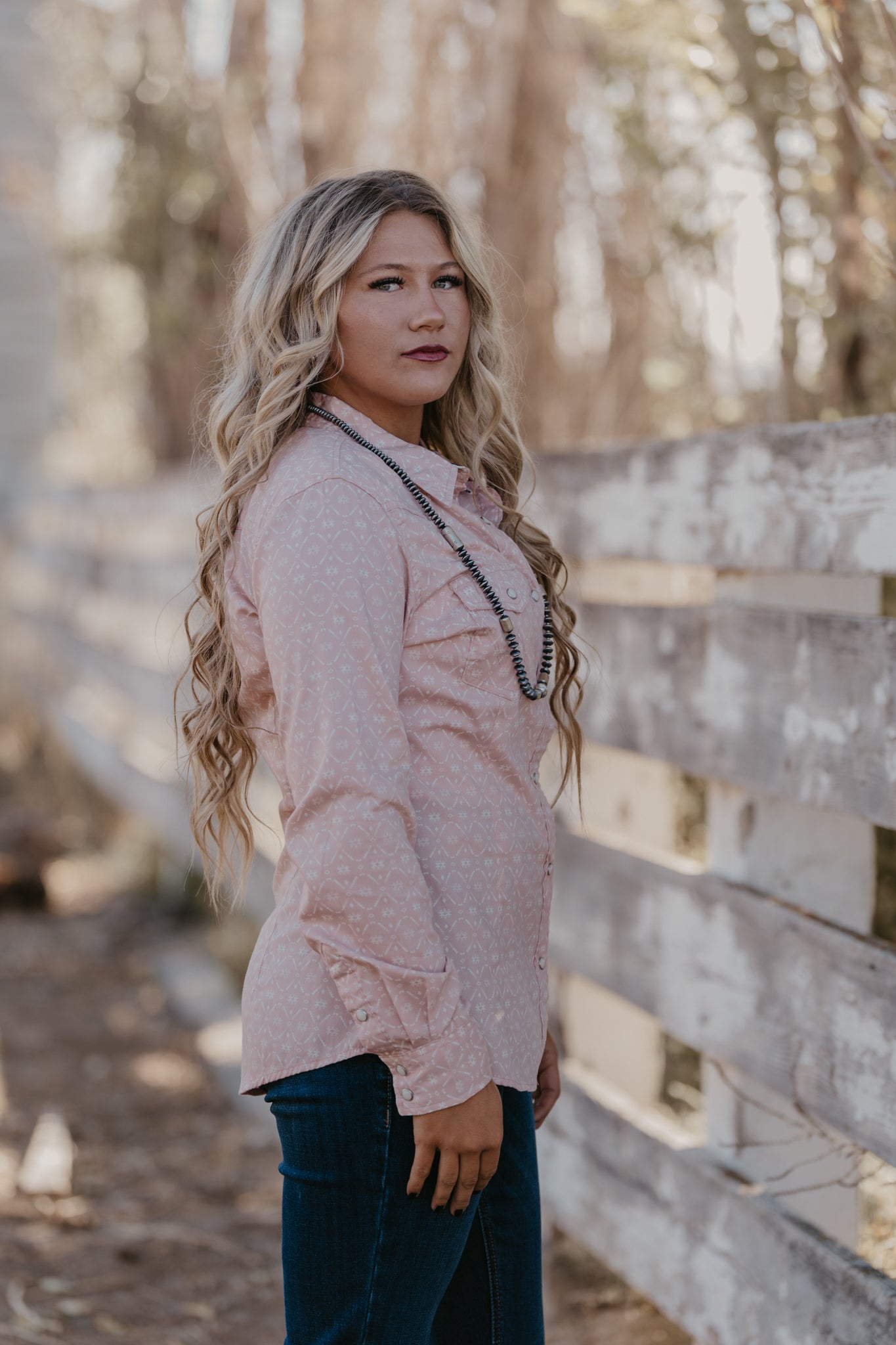 Claire Pearl Snap Top