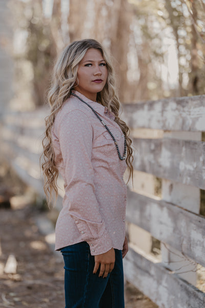 Claire Pearl Snap Top