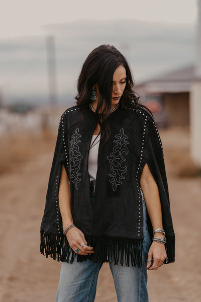 Cara Embroidered Cape