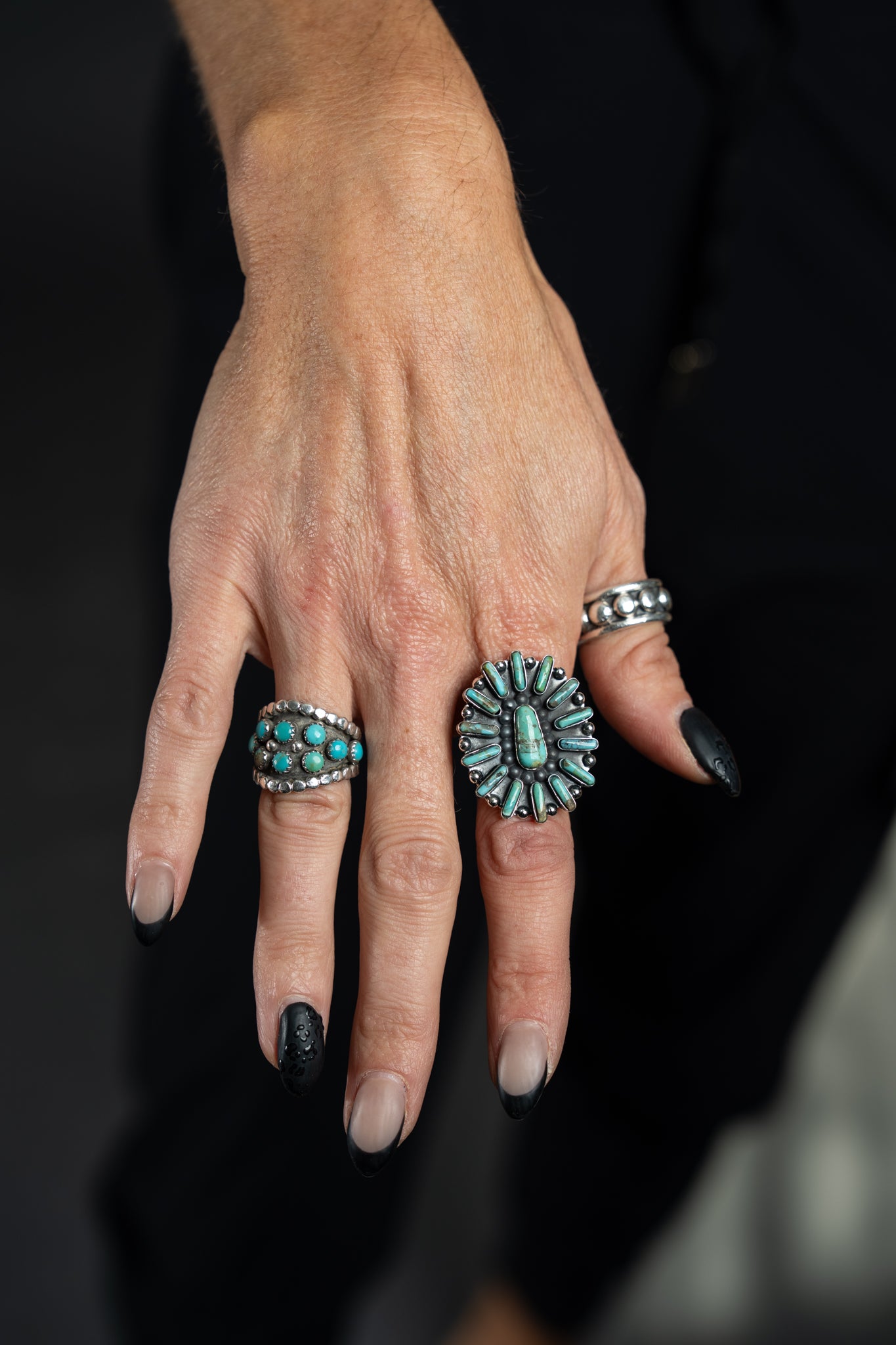 The Maren Turquoise Cluster Ring