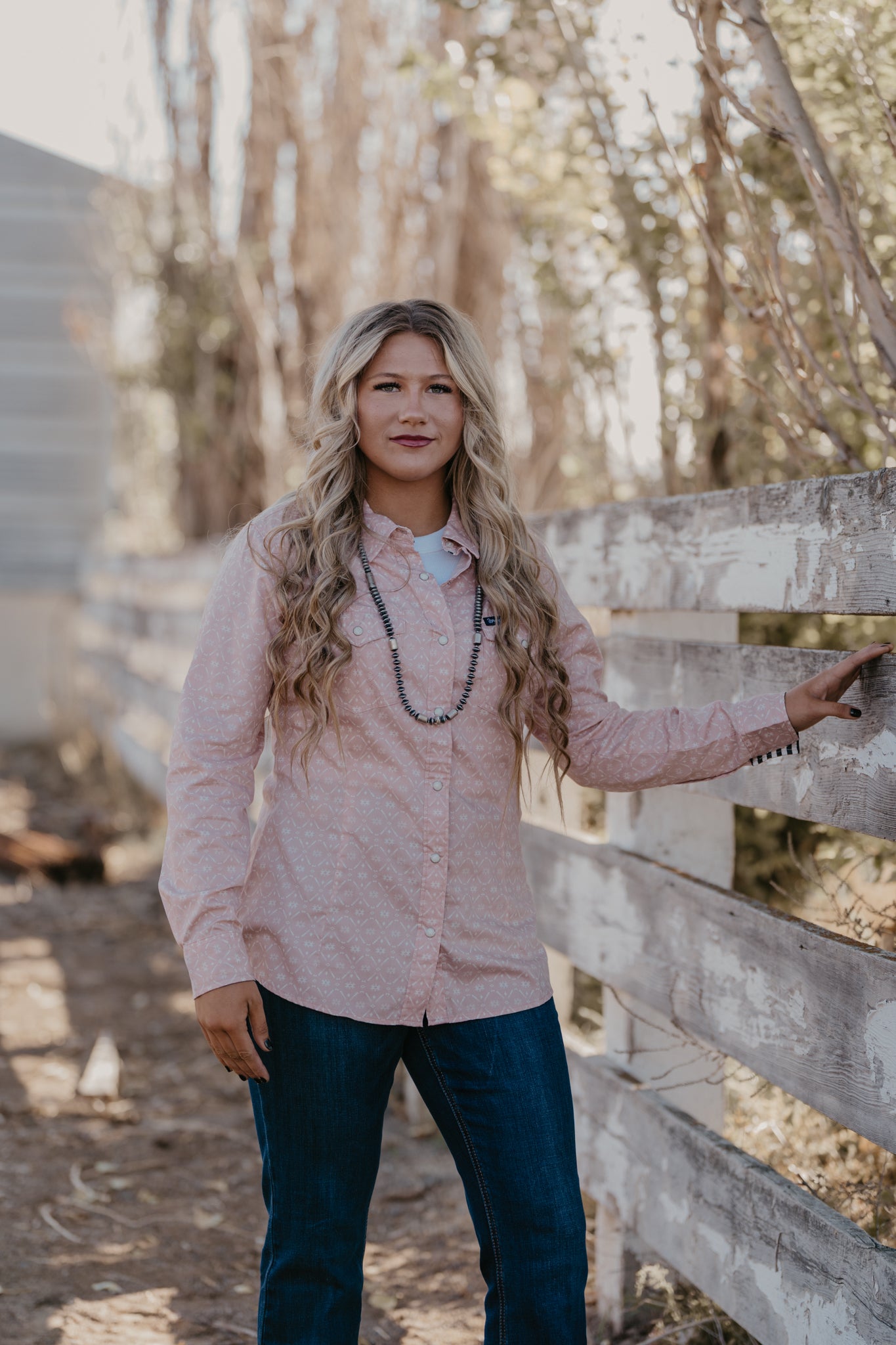 Claire Pearl Snap Top