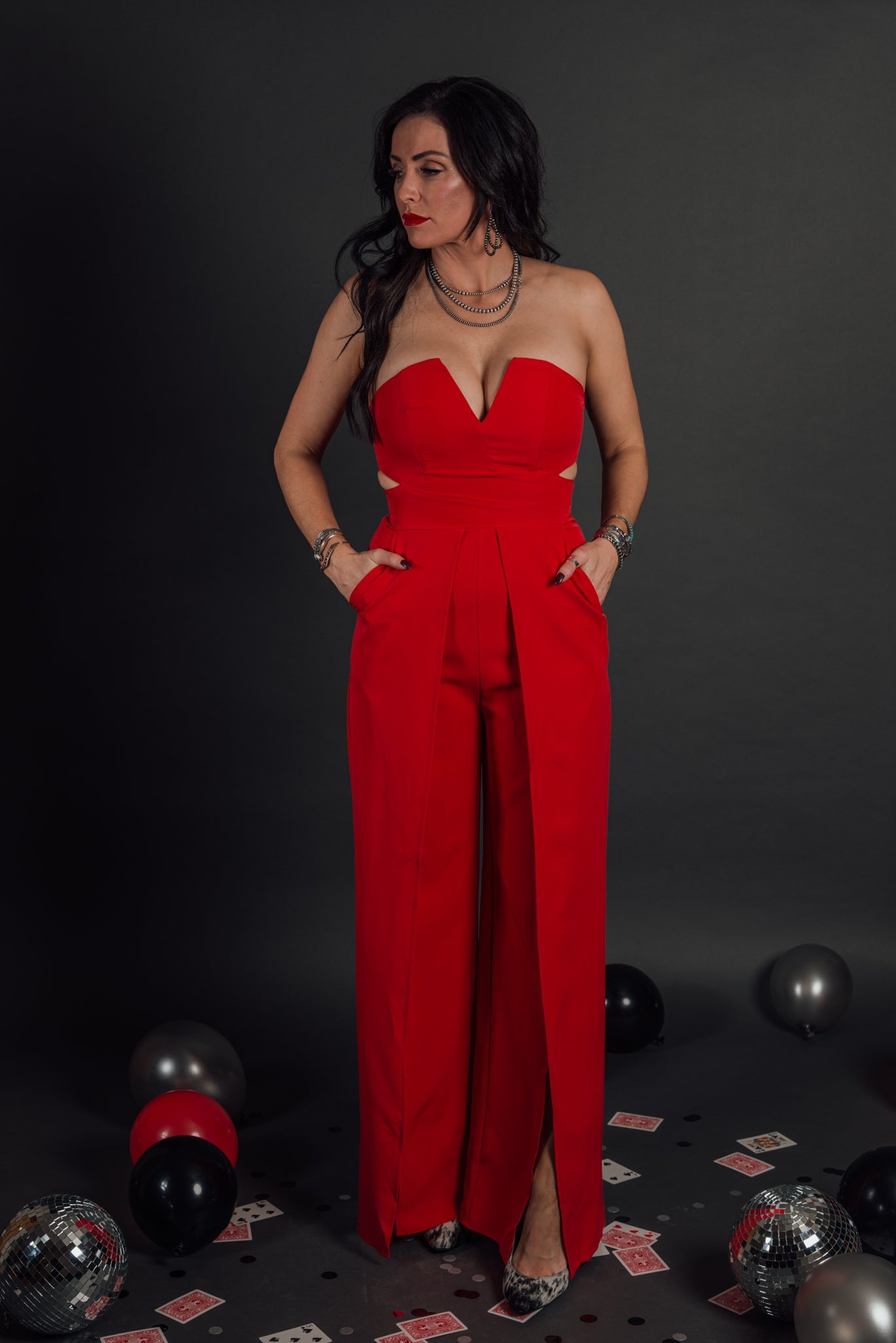 The Dream Girl Jumpsuit - Red