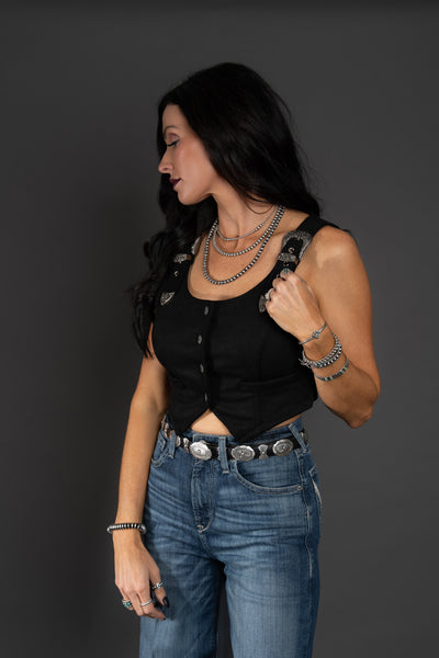 JoJo Buckle Top - Black