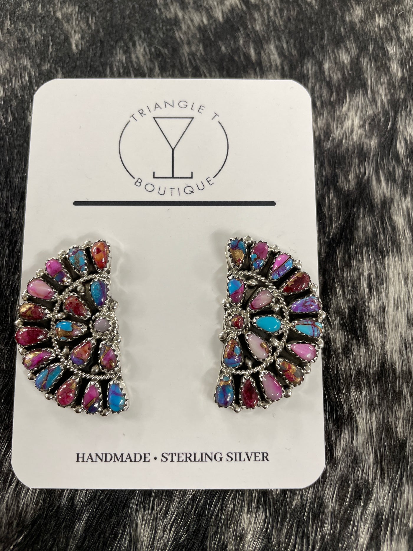 Barton Purple Spiny Earrings