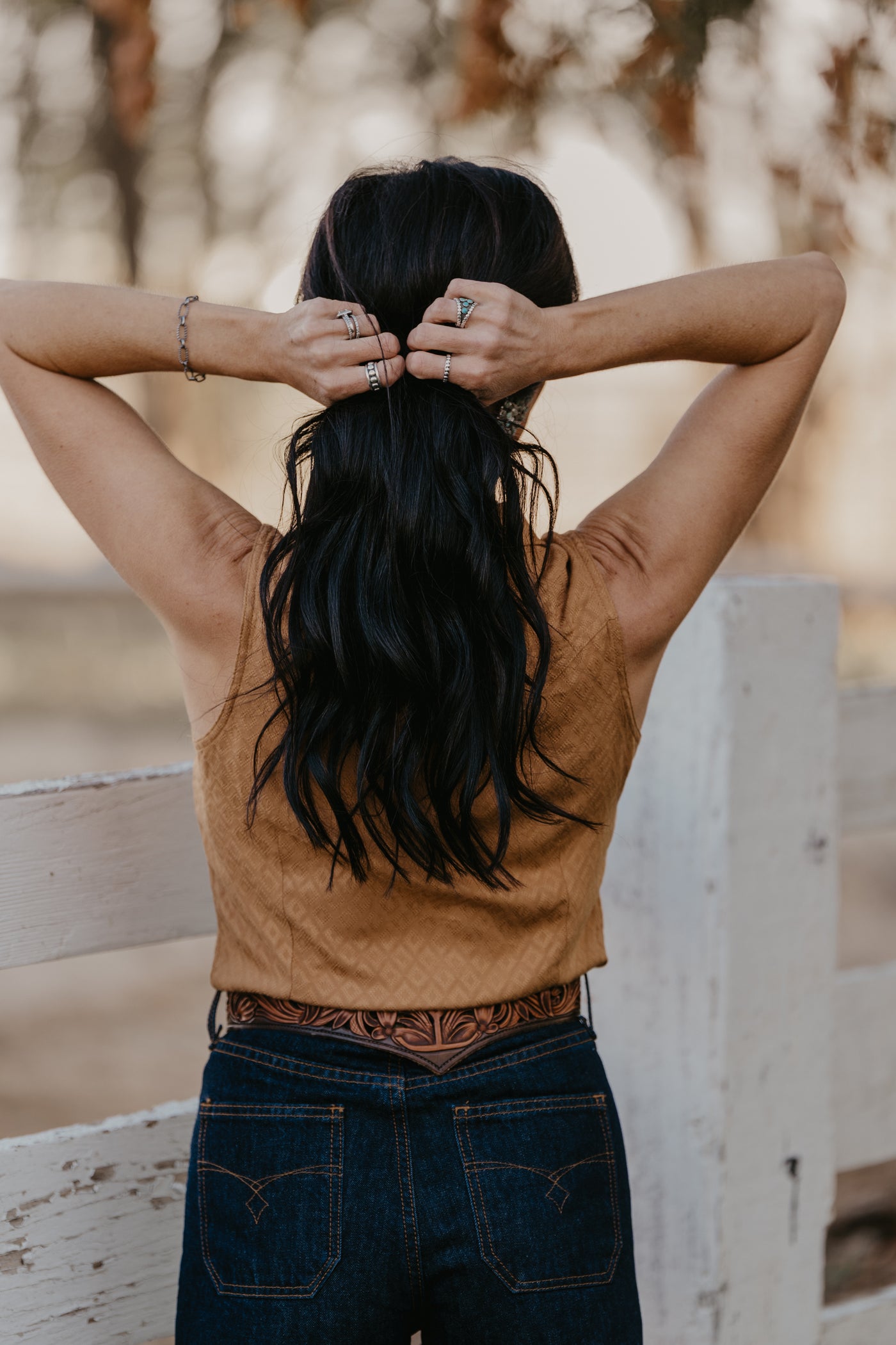 Dutton Pearl Snap Blouse - Toast